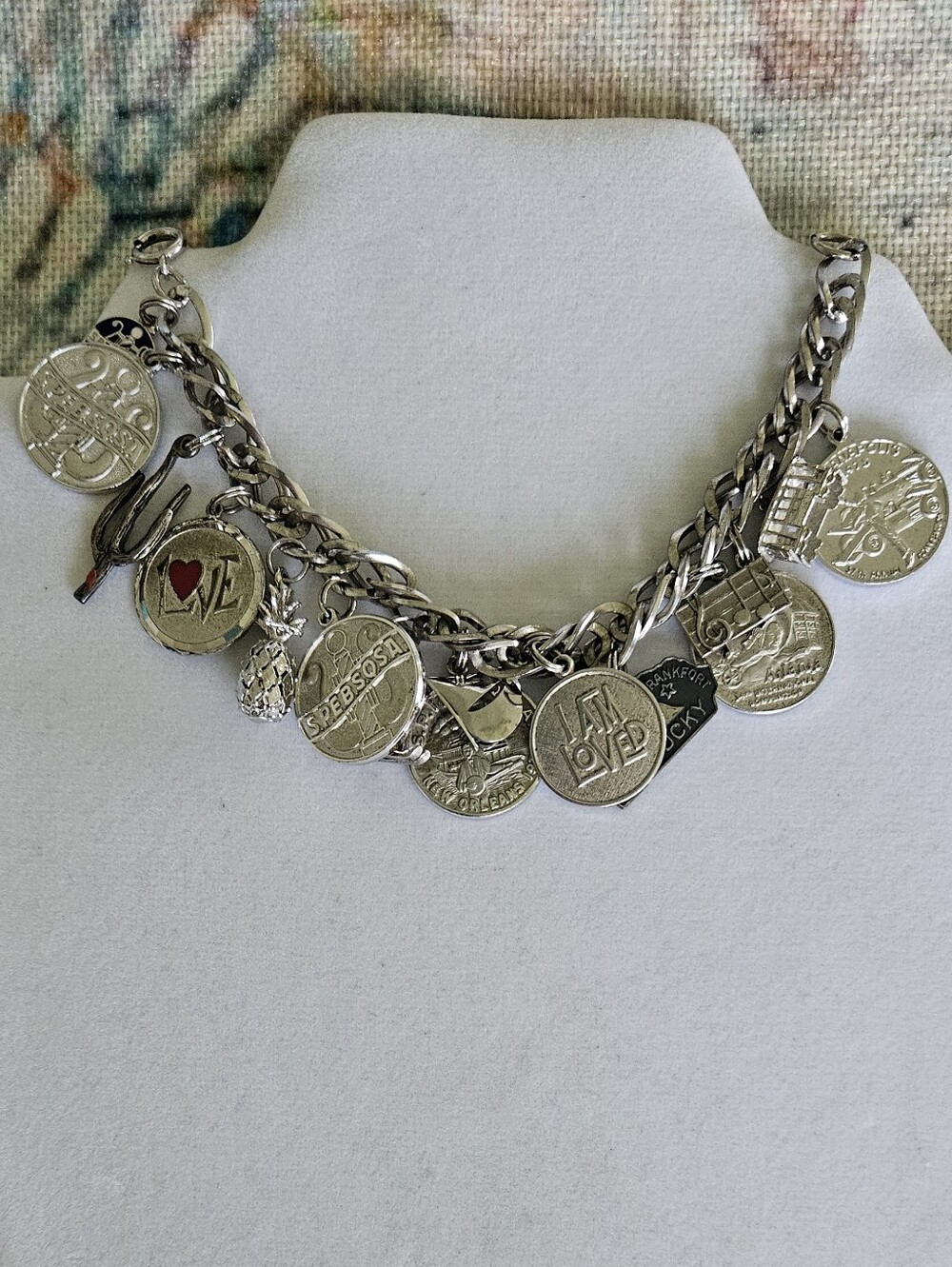 Vintage Sterling Silver Charm Bracelet